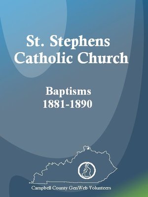 cover image of St. Stephens Catholic Church Baptisms, 1881-1890